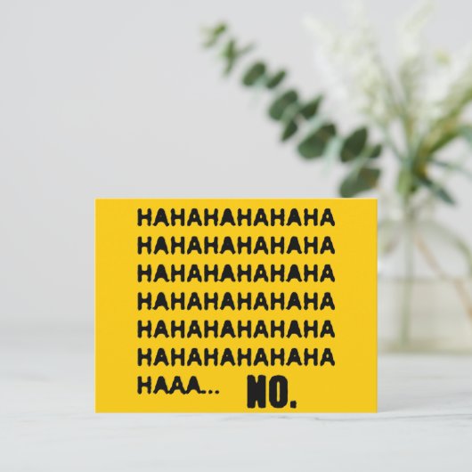 HAHA... NEIN POSTKARTE (Stehend Vorderseite)