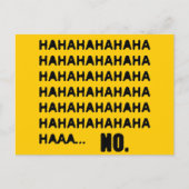HAHA... NEIN POSTKARTE (Vorderseite)