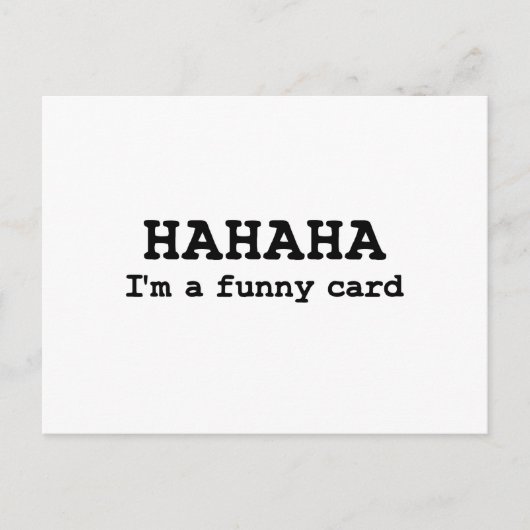 Hahaha lustige Postkarte (Vorderseite)