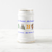Hahn 4 Jahreszeiten Stein Bierglas (Mittel)