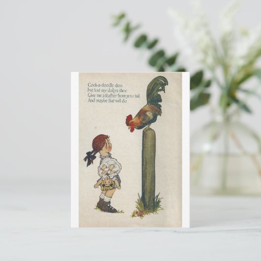 Hahn-a-doodle-doo Postkarte (Stehend Vorderseite)