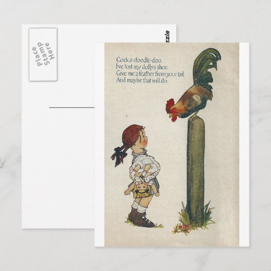 Hahn-a-doodle-doo Postkarte (Vorne/Hinten)