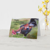 Hahn aceo der Vatertags-Karte Karte (Gelbe Blume)