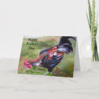 Hahn aceo der Vatertags-Karte