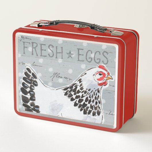 Hahn-Anruf II Metall Brotdose (Rückseite)