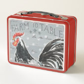 Hahn-Anruf III Metall Lunch Box (Rückseite)