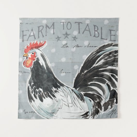 Hahn-Anruf III Wandteppich (Vorderseite (Horizontal))