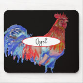Hahn-Aquarellmalerei Whimsical Mousepad (Vorne)