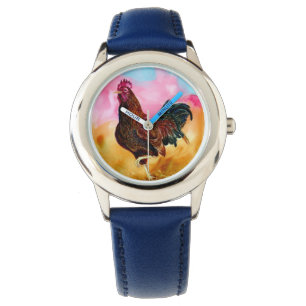 Hahn auf dem Lauf Armbanduhr