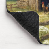 Hahn auf einem Bauernhof Ölbild Mousepad (Ecke)