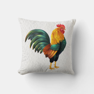 Hahn Bauernhof Huhn Grün Gelb Weiß Hahn Kissen
