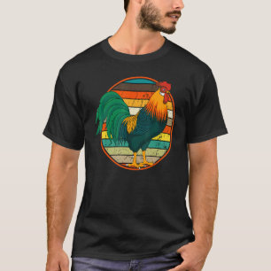 Hahn Bedrängter Retro Vintage Hühnerfarm Geflügel T-Shirt
