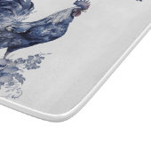 "Hahn" Blue Willow Stil individuell Schneidebrett (Ecke)