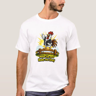Hahn Charakter Bold – Wach auf und bestimme den Ta T-Shirt