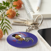 Hahn Chinesisches Sternkennzeichen Schlüsselanhänger (Seite)