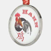 Hahn Chinesisches - Sternzeichen Ornament Aus Metall (Links)