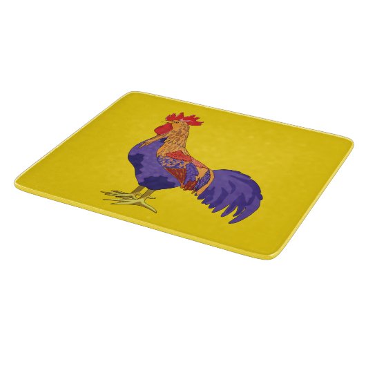 Hahn-dekoratives Glasschneiden-Brett Schneidebrett (Ecke)