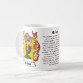 Hahn, der Ursprung, die Bedeutung und das Wappen Kaffeetasse (Vorderseite Links)