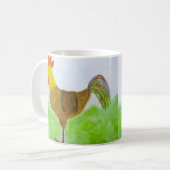 Hahn-Doppeltes versah Kaffeetasse mit Seiten (Vorderseite Links)