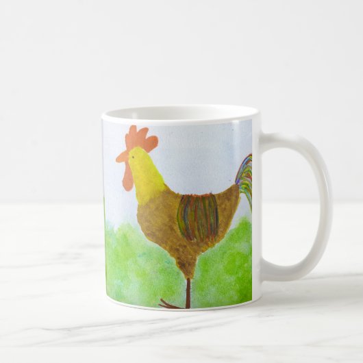 Hahn-Doppeltes versah Kaffeetasse mit Seiten (Rechts)