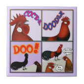 Hahn-EIN-Gekritzel-Doo! Fliese (Vorderseite)