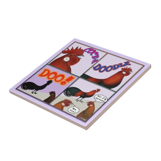 Hahn-EIN-Gekritzel-Doo! Fliese (Seite)