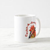 Hahn-EIN-Gekritzel-Doo Hahn Kaffeetasse (VorderseiteRechts)