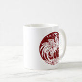 Hahn-ein-Gekritzel-Doo Kaffeetasse (VorderseiteRechts)