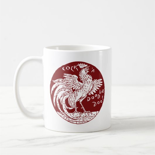 Hahn-ein-Gekritzel-Doo Kaffeetasse (Links)