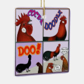 Hahn-EIN-Gekritzel-Doo! Keramikornament (Rechts)