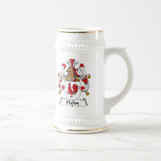 Hahn Familienwappen Bierglas