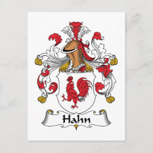 Hahn Familienwappen Postkarte