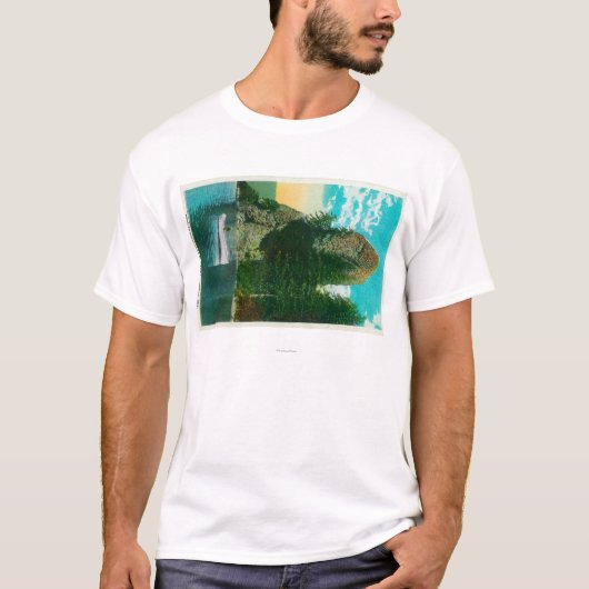 Hahn-Felsen auf Columbia River T-Shirt (Vorderseite)