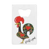 Hahn Galo de Barcelos Portuguese Geldbeutel Flaschenöffner (Vorderseite)