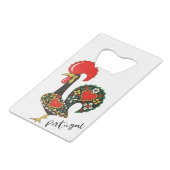 Hahn Galo de Barcelos Portuguese Geldbeutel Flaschenöffner (Vorderseite Schrägansicht)