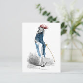 Hahn Gentleman Postkarte (Stehend Vorderseite)