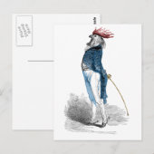 Hahn Gentleman Postkarte (Vorne/Hinten)