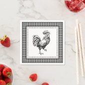 Hahn Gingham Serviette (Beispiel)