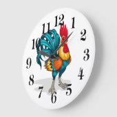 Hahn Große Wanduhr (Winkel)