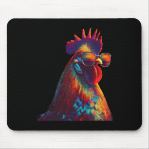Hahn Huhn Sonnenbrille Huhn Hahn Mit Sonnenbrille Mousepad
