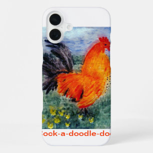 Hahn-Hühner-Kunst iPhone 16 Plus Hülle