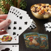 Hahn Hühner Landgut POPCUT Spielkarten (In Situ)
