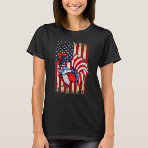 Hahn Hühnerfarm Bauer 4. Juli Amerikanisch F T-Shirt