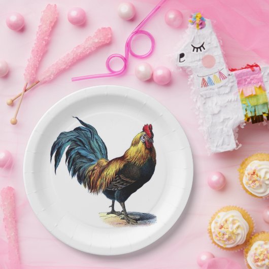 Hahn-Illustration #1 Pappteller (Party)