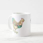 Hahn-Illustration Kaffeetasse (Vorderseite Links)