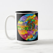 Hahn in verliebter Kaffeetasse (Links)