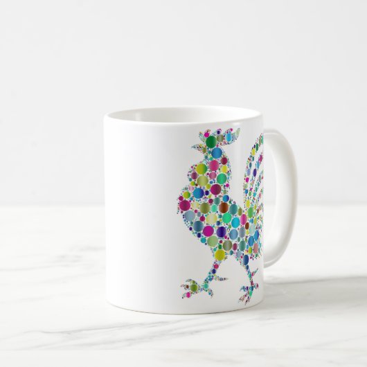 Hahn-Kaffee-Tasse Kaffeetasse (VorderseiteRechts)