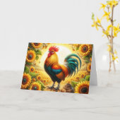 Hahn Karte (Gelbe Blume)