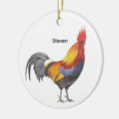 Hahn Keramik Ornament (Links)