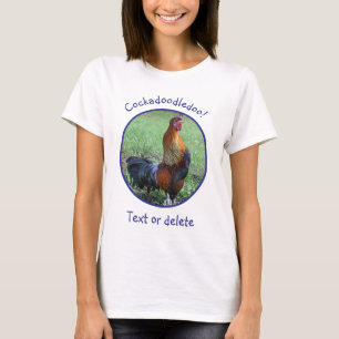 Hahn Krähender Cockadoodledoo Lustig  T-Shirt